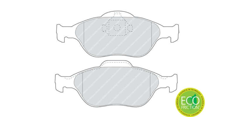 Brake Pads Front Ford Fiesta [2] (03 ) Figo (10 ) Ikon [2][3] (07 15) Streetka (05 09) (FERODO FD...