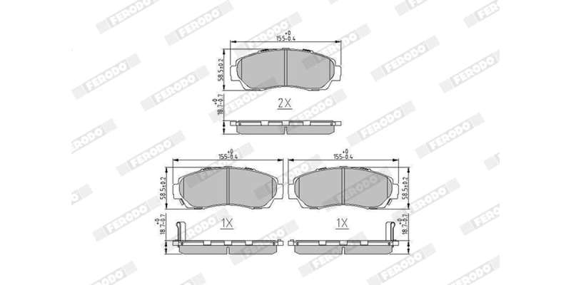 Brake Pads Front Gwm H6 (13 ) Honda Cr V (06 ) (FERODO FDB4161) (SET LH & RH Wheel)