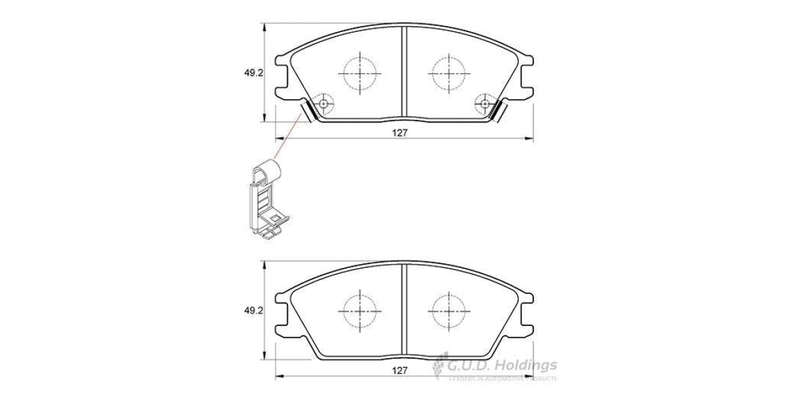 Brake Pads Front Hyundai Accent (94 02) Getz (03 10) (SAFELINE D3047S) (SET LH & RH Wheel)