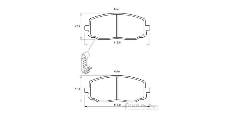 Brake Pads Front Hyundai I10 & Facelift (09 13) Kia Picanto (04 11) (SAFELINE D3561S) (SET LH & R...