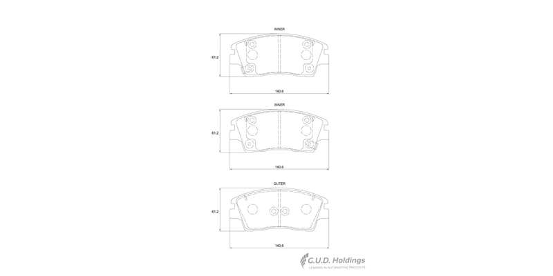 Brake Pads Front Hyundai Tucson [2] (2015 ) Kia Sportage [4] (2015 ) (SAFELINE D4182S) (SET LH & ...