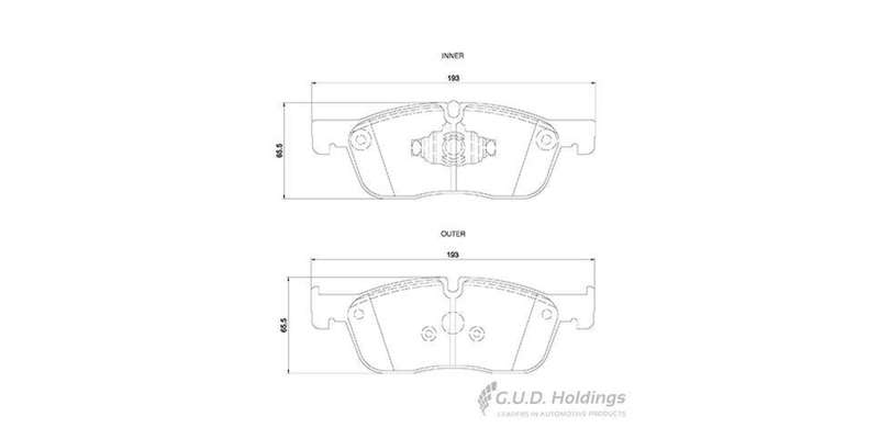 Brake Pads Front Jaguar Front Pace (X761) (2015>) (SAFELINE D4223S) (SET LH & RH Wheel)