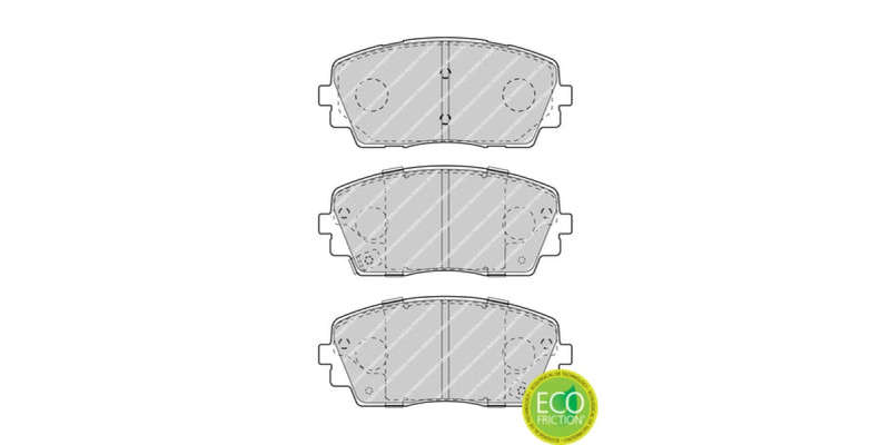 Brake Pads Front Kia Picanto 1.1 (04 ) Picanto [2] 1.0,1.2 (11 ) (FERODO FDB4825) (SET LH & RH Wh...