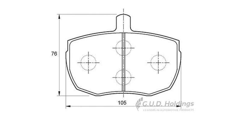 Brake Pads Front Land Rover Discovery 1 V8 (91 94) (SAFELINE D3053S) (SET LH & RH Wheel)