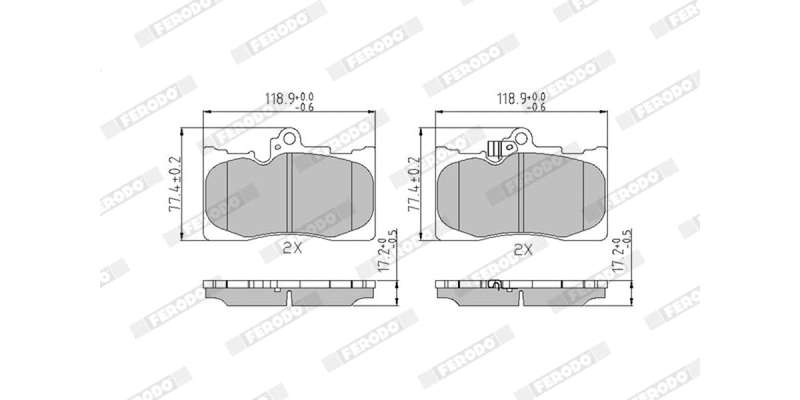 Brake Pads Front Lexus Gs200T,300,350,450H,Is200[3],Is350 (06 ) Toyota Mk X (04 ) (FERODO FDB4216...