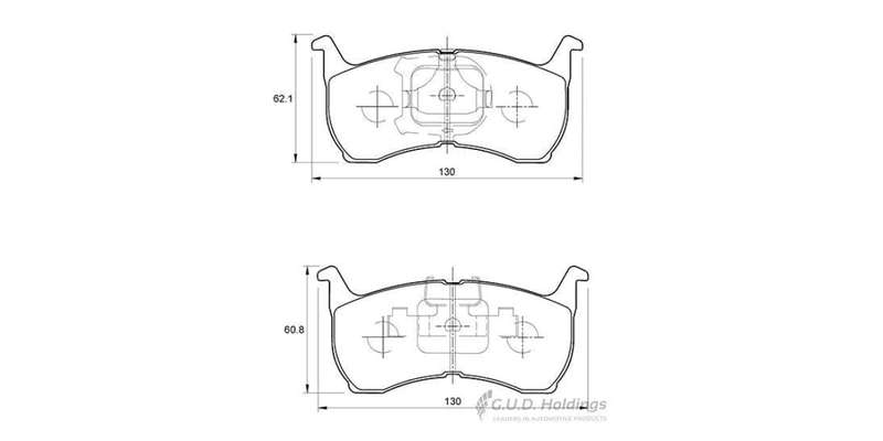 Brake Pads Front Mazda 626 (1983 1993) (SAFELINE D944S) (SET LH & RH Wheel)