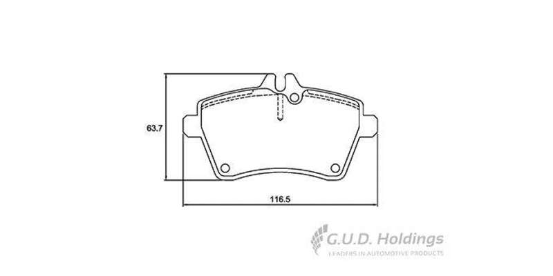 Brake Pads Front Mercedes A170,A180,A200,B170,B180 [W169 W245] (05 13) (SAFELINE D3691S) (SET LH ...
