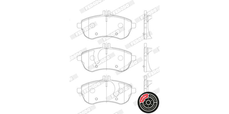 Brake Pads Front Mercedes C Class (07 15) [W204] E250 (09 17) Slk 200 250 [R172] (11 ) (FERODO FD...