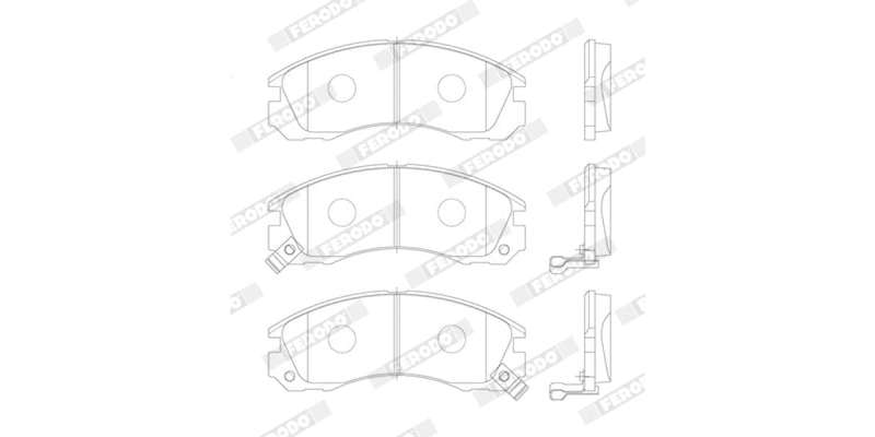 Brake Pads Front Mitsubishi Outlander (03 14) Pajero (95 13) Colt (98 09) (FERODO FDB765) (SET LH...