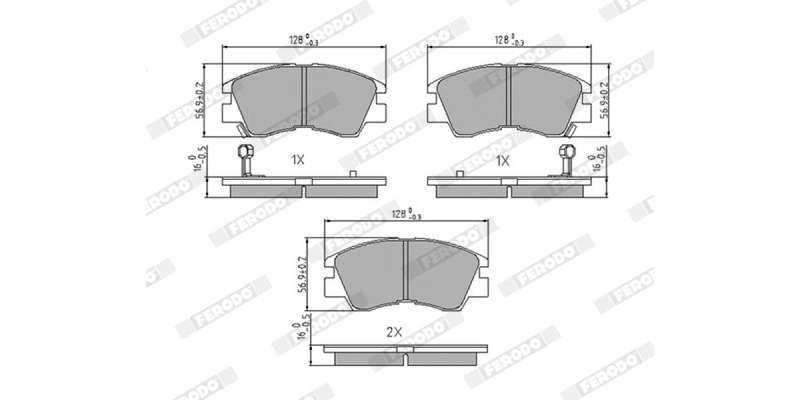 Brake Pads Front Mitsubishi Pajero (83 91) Colt (94 98) (FERODO FDB556) (SET LH & RH Wheel)