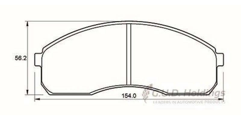Brake Pads Front Front Mitsubishi Pajero (95 02) (SAFELINE D3357S) (SET LH & RH Wheel)