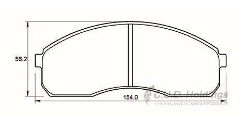 Brake Pads Front Front Mitsubishi Pajero (95 02) (SAFELINE D3357S) (SET LH & RH Wheel)