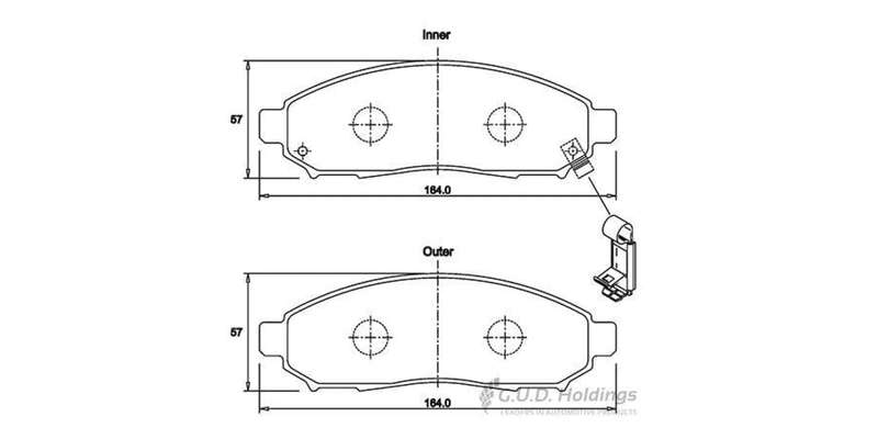 Brake Pads Front Nissan Navara [D40] (05 17) Pathfinder (05 14) (SAFELINE D3550S) (SET LH & RH Wh...