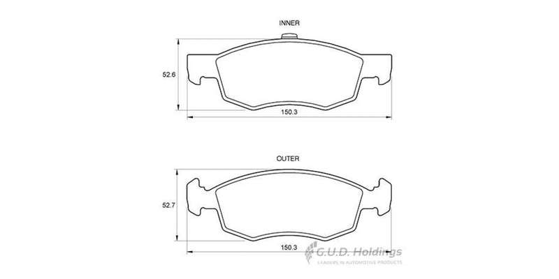 Brake Pads Front Nissan Np200 (08 ) Fiat Linea (09 ) Palio (02 ) Punto (04 ) Siena (06 ) Doblo (0...