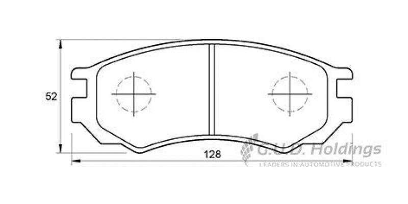 Brake Pads Front Nissan Sabre 200Gxi,200Sti (93 02) (SAFELINE D3010S) (SET LH & RH Wheel)
