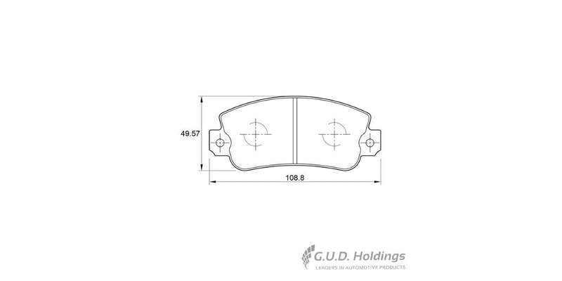 Brake Pads Front Renault 5,5Gtl, 16,R5 Panelvan 1969 1985 (SAFELINE D144S) (SET LH & RH Wheel)