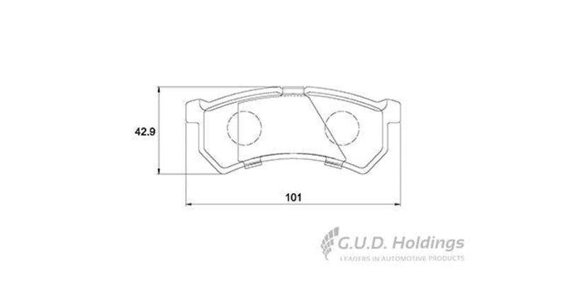 Brake Pads Front Renault Kwid 1.0 (2016 ) Triber 1.0 (2020 ) (SAFELINE D4192S) (SET LH & RH Wheel)