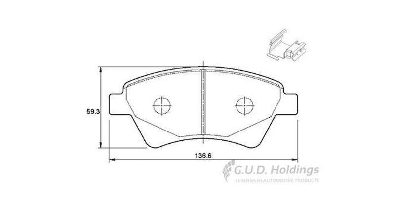 Brake Pads Front Renault Megane [2] 03 (SAFELINE D3458S) (SET LH & RH Wheel)