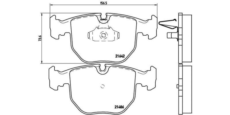 Brembo Brake Pads Front Bmw X5/E38/E3 ( Set Lh&Rh) (P06021)