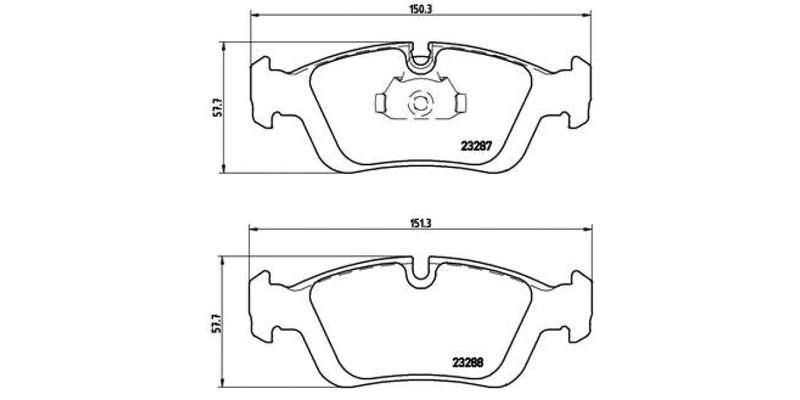 Brembo Brake Pads Front Bmw 3 E46 ( Set Lh&Rh) (P06024)