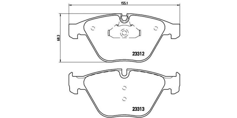 Brembo Brake Pads Front Bmw 6 E64 ( Set Lh&Rh) (P06054)