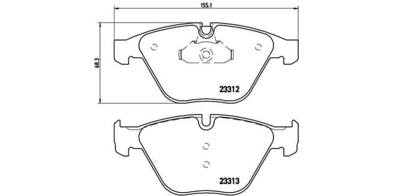 Brembo Brake Pads Front Bmw 6 E64 ( Set Lh&Rh) (P06054)