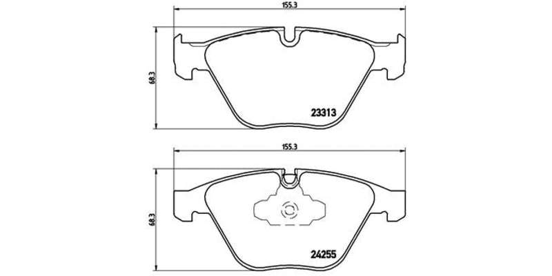 Brembo Brake Pads Front Bmw 3 E90/X1 E84 ( Set Lh&Rh) (P06055X)