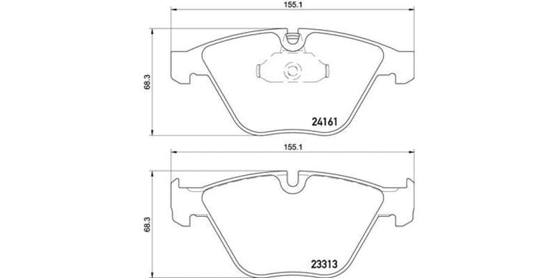 Brembo Brake Pads Front Bmw 3 E90/X1 E84/ ( Set Lh&Rh) (P06081)