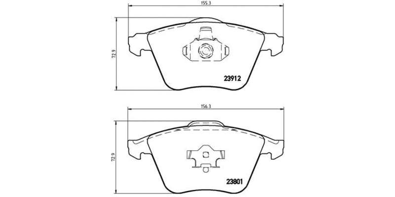Brembo Brake Pads Front Volvo S40/V50 T5 ( Set Lh&Rh) (P10012)