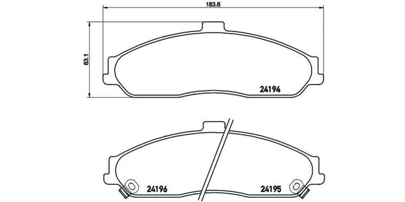Brembo Brake Pads Front Ford Territory ( Set Lh&Rh) (P10052)