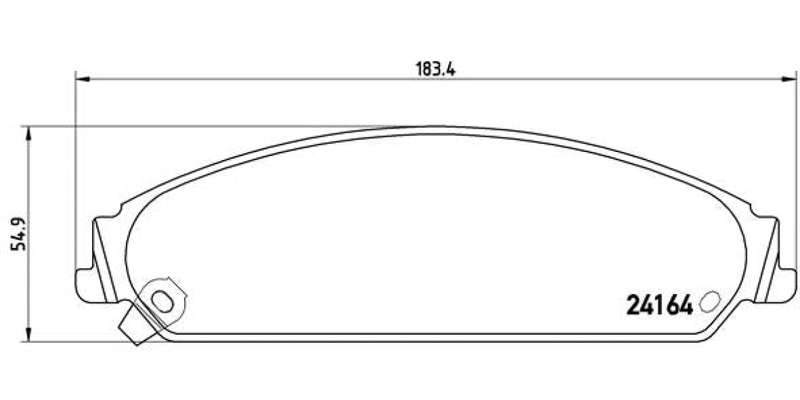 Brembo Brake Pads Front Chrysler 300C ( Set Lh&Rh) (P11017)
