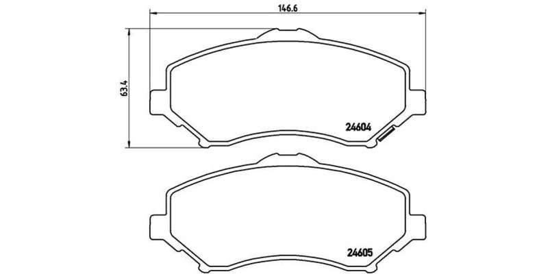 Brembo Brake Pads Front Dodge Journey ( Set Lh&Rh) (P11022)