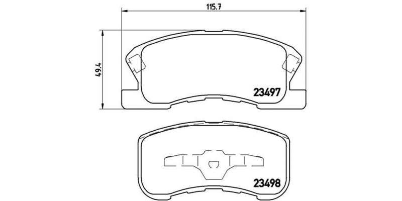 Brembo Brake Pads Front Daih Sirion/ Couro ( Set Lh&Rh) (P16008)