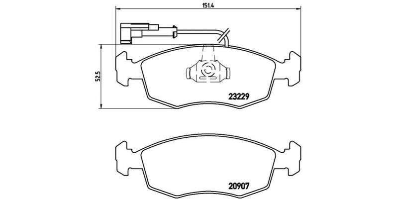 Brembo Brake Pads Front Fiat Palio ( Set Lh&Rh) (P23063)