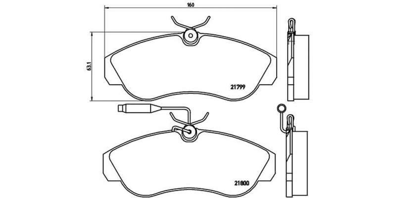 Brembo Brake Pads Front Peugeot Boxer 350 ( Set Lh&Rh) (P23069)