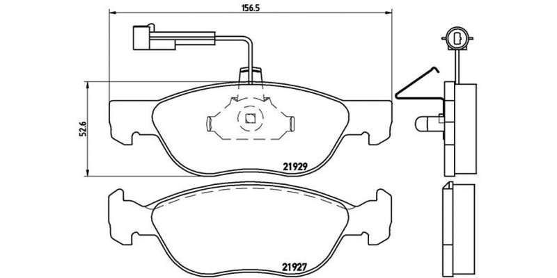 Brembo Brake Pads Front Alfa Gtv/Spider ( Set Lh&Rh) (P23071)
