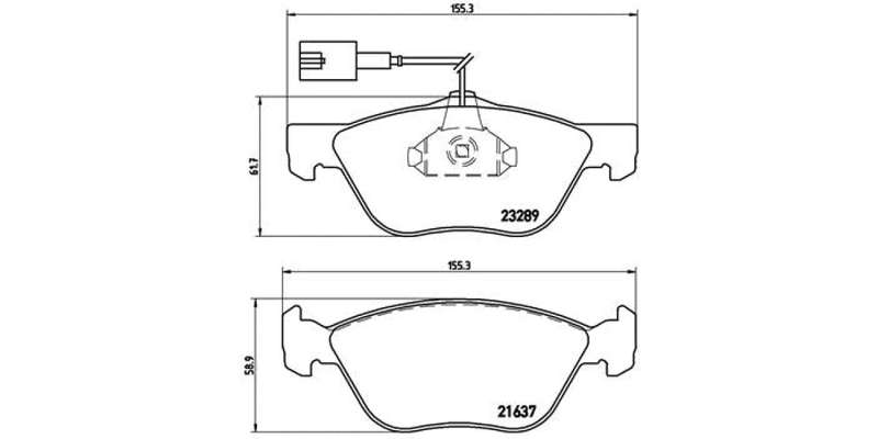 Brembo Brake Pads Front Alfa 145/46/4 ( Set Lh&Rh) (P23077)