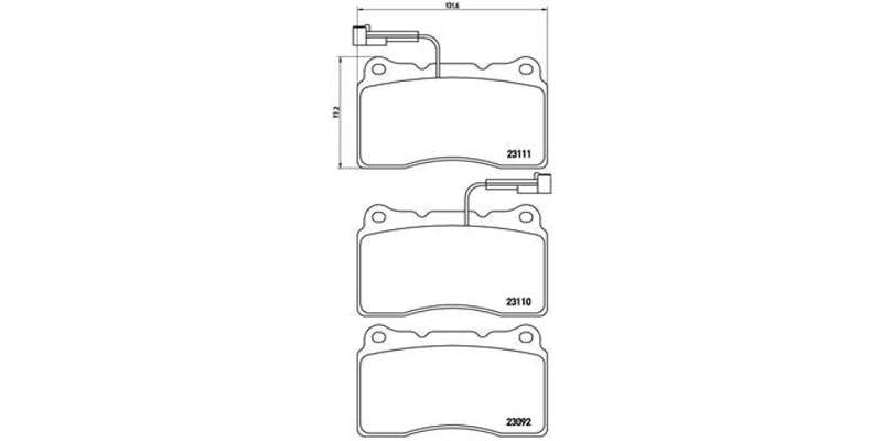 Brembo Brake Pads Front Volvo S60/V70 ( Set Lh&Rh) (P23078)