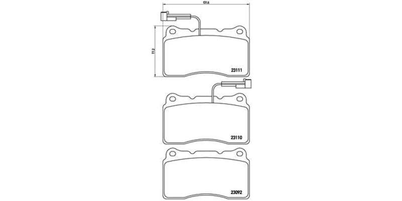 Brembo Brake Pads Front Volvo S60/V70 ( Set Lh&Rh) (P23078)