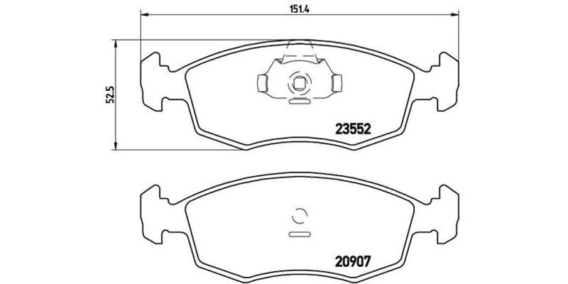 Brembo Brake Pads  Fiat Palio ( Set Lh&Rh) (P23079)