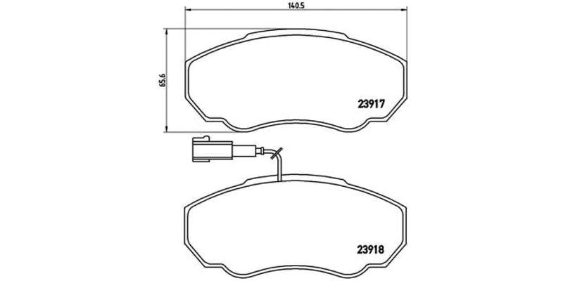 Brembo Brake Pads Front Fiat Ducato ( Set Lh&Rh) (P23091)