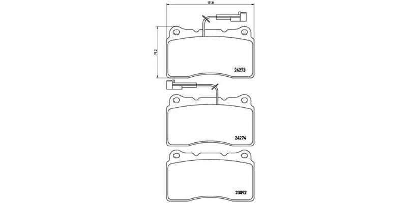 Brembo Brake Pads Frt Alfa 159 ( Set Lh&Rh) (P23098)