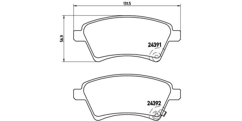 Brembo Brake Pads Front Suzuki Sx4 ( Set Lh&Rh) (P23105)