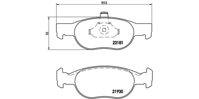 Brembo Brake Pads Front Fiat Punto 176/18 ( Set Lh&Rh) (P23125)