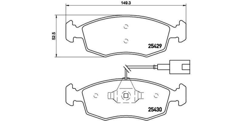Brembo Brake Pads Front Fiat Punto ( Set Lh&Rh) (P23138)