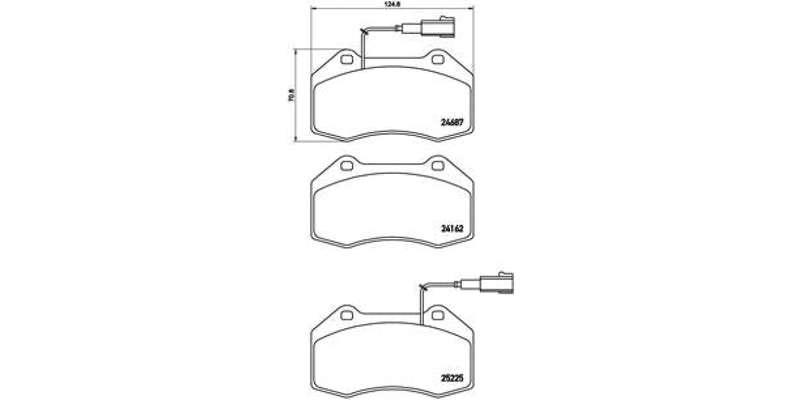 Brembo Brake Pads Front Alfa Mito ( Set Lh&Rh) (P23139)