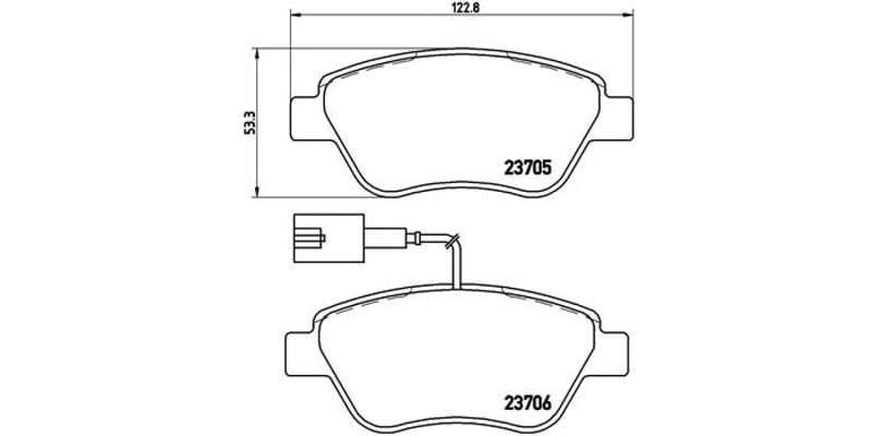 Brembo Brake Pads Front Alfa Mito ( Set Lh&Rh) (P23141)