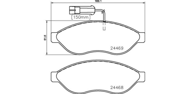 Brembo Brake Pads Front Fiat Ducato ( Set Lh&Rh) (P23144)