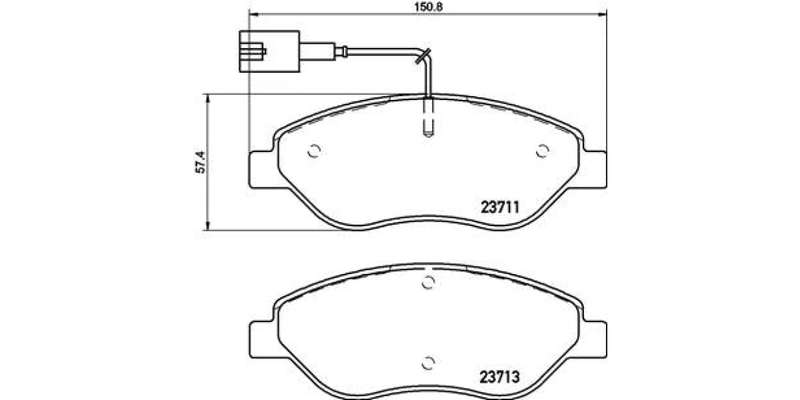 Brembo Brake Pads Front Fiat Stilo ( Set Lh&Rh) (P23145)