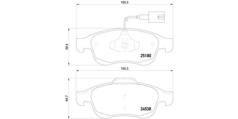 Brembo Brake Pads Front Alfa Giulietta ( Set Lh&Rh) (P23148)